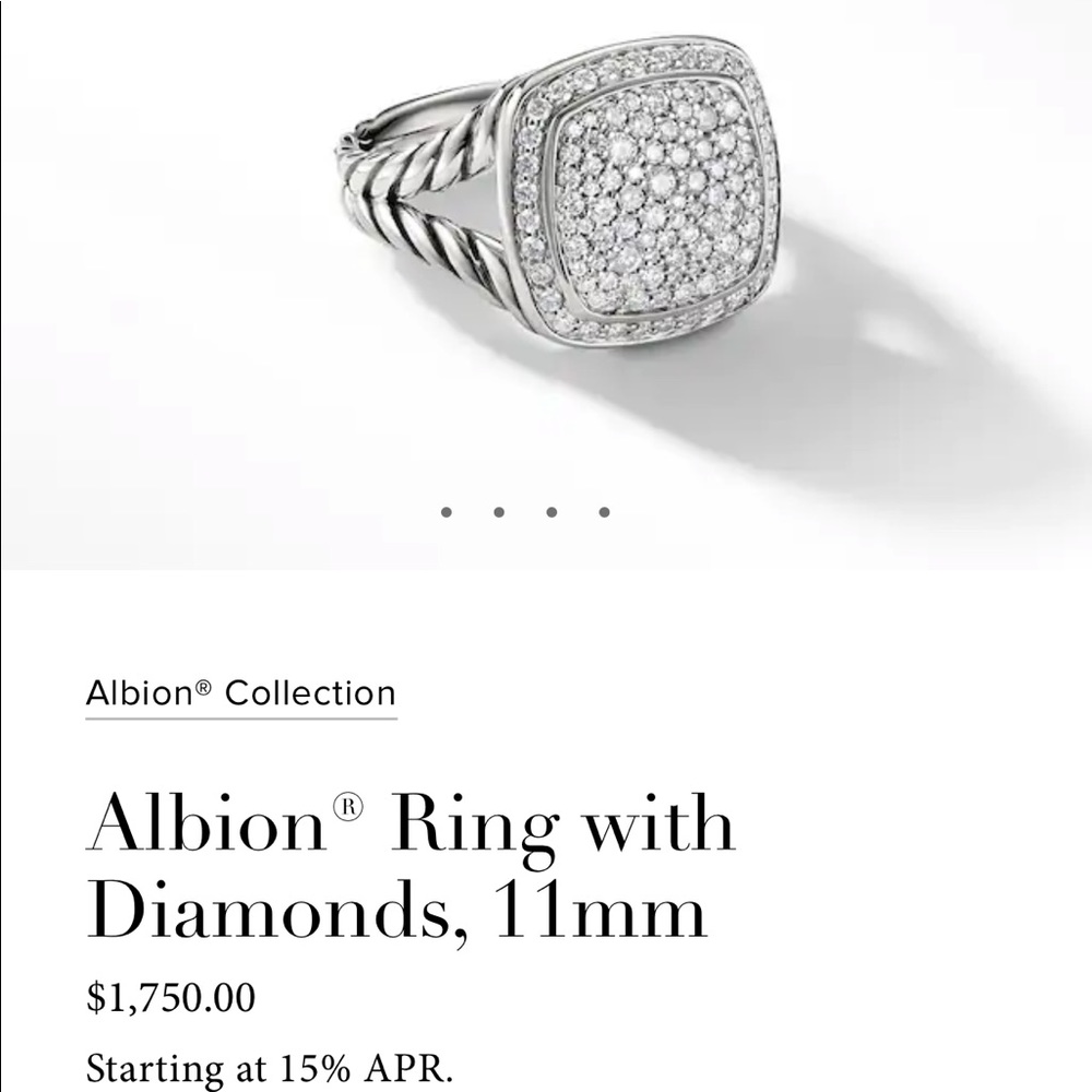 Authentic David Yurman 0.59 Carat weight ring